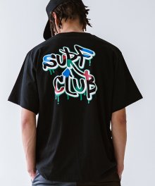 서프 클럽 그래피티 티셔츠_블랙
