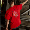 오리엔탈 네온 로즈 오버 티셔츠(레드)