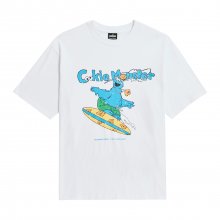 [B.C X S.S]빈티지 쿠키몬스터 썸머 프린트 1/2 티셔츠 화이트