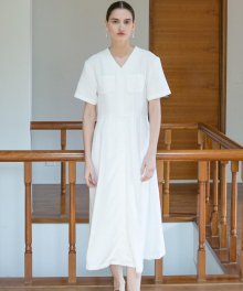 Soft Twill Dress - White