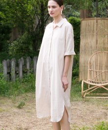 Over Shirts dress - Beige