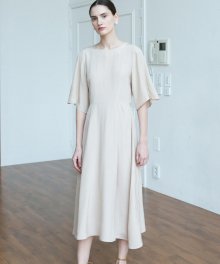 Bell silhouette Dress - Beige