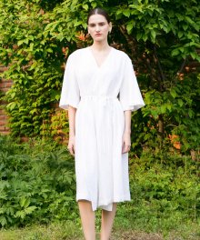 Bell Robe Dress - White
