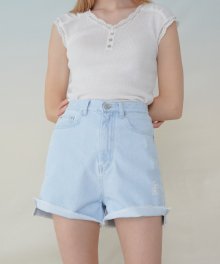 955 high waist denim shorts