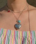 Heart point drop necklace
