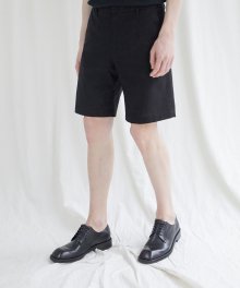 Hidden Banding Linen Shorts - Black