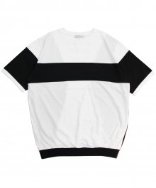 (유니섹스)MRMNT Block Short Sleeve T-shirt (BLACK)