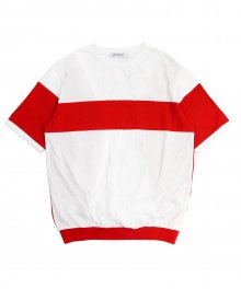 (유니섹스)MRMNT Block Short Sleeve T-shirt (RED)