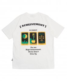 (유니섹스) 3-Tarot Gold cards Short Sleeve T-shirt(WHITE)
