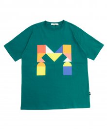 (유니섹스) Colorful M Logo Short Sleeve T-shirt (GREEN)