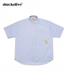 PIN STRIPE OVER HARF SHIRTS SKY BLUE