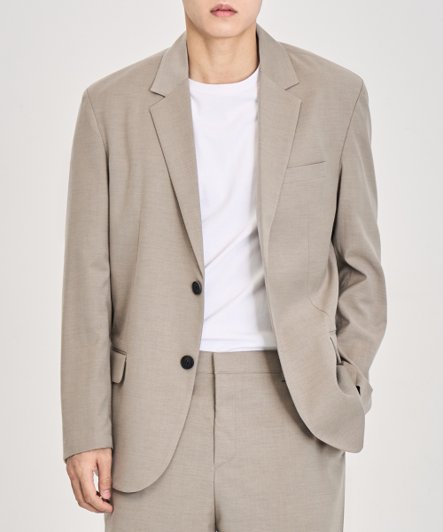 프레리(prairie) [올시즌] 울 블렌디드 블레이저 (BEIGE)