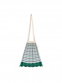 Lucky Pleats Knit M Stripe Jelly Green/Royal Blue