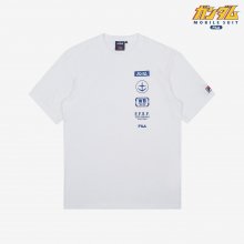 [FILA x GUNDAM] 연방군 멀티 로고 티셔츠 (FS2RSB2G05XOWH)