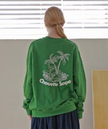 (유니섹스) 팜파네 로고 스웻셔츠 C418SW002-GREEN