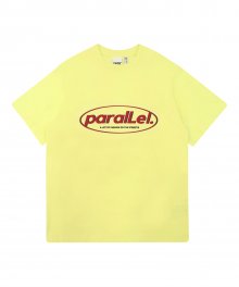 T39S PARALLEL ROUND LOGO TEE (LIGHT YELLOW)