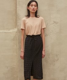 19SR DAILY SLIM T-SHIRTS (APRICOT)