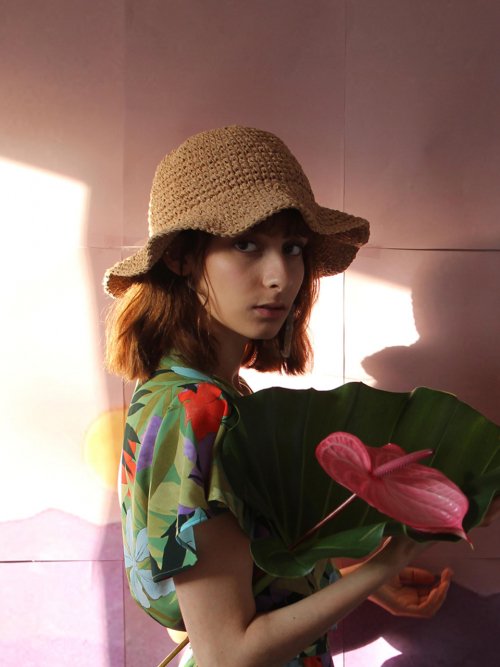 [Natural beauty] 스트로우 버킷햇_진베이지
