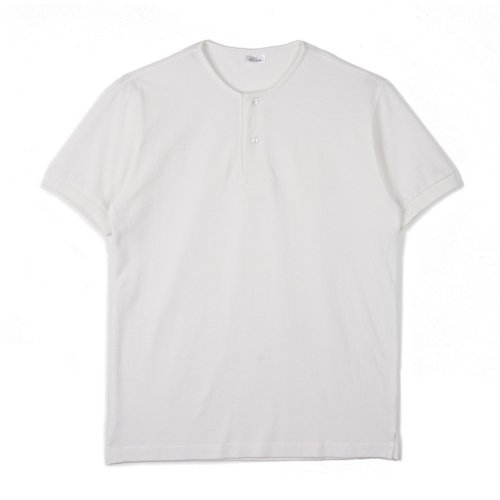Round Neck Polo Shirt Off White