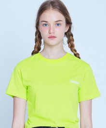 MG9S COLOR POINT CROP TEE (YELLOW GREEN)