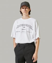 ADD SPACE LETTERING TEE WHITE