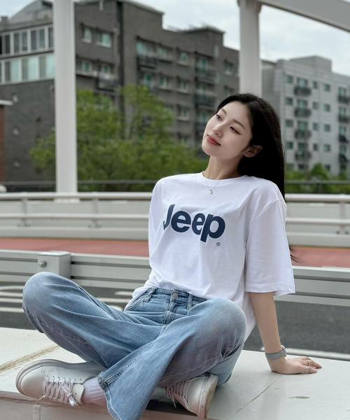 지프(jeep) [170g] 빅 로고 반팔 티 (JR5TSU091WH)