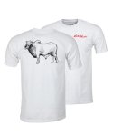 안티히어로(ANTI HERO) COW BACKSIDE S/S T-Shirt - WHITE w/ BLACK & RED Print 51020369