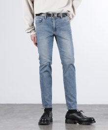 #0209 easy blue slim crop jeans