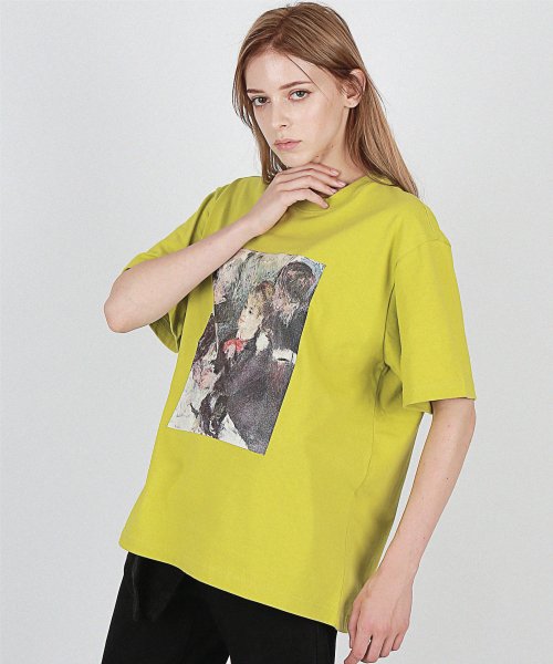 꼼파뇨() [16수] famous painting 반팔 옐로우그린 상품 이미지