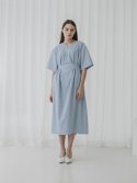 엣드맹(ETDEMAIN) 001 V-neck Summer Dress(Blue)