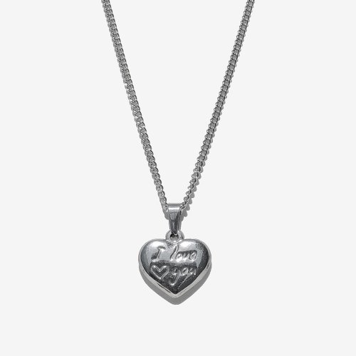 러쉬오프(rushoff) Surgical Steel I LOVE YOU Pendant Chain Necklace  / 아이 러브유 체인 목걸이