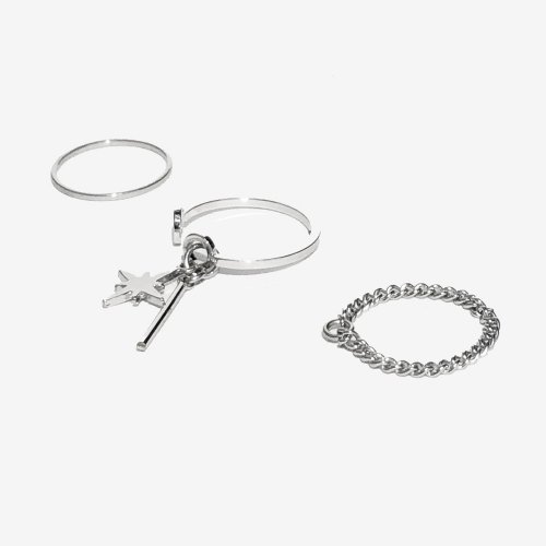 러쉬오프(rushoff) Twinkle Star Layard Ring 3Set  / 트윙클 스타 반지 3세트