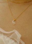 피오레(FIORE) crystal heart necklace