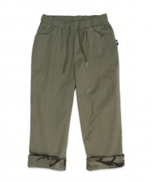 (유니섹스) CAMO Roll-up Capri Pants (KHAKI)