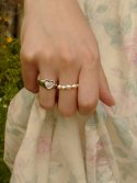 피오레(FIORE) mini stone heart bold ring