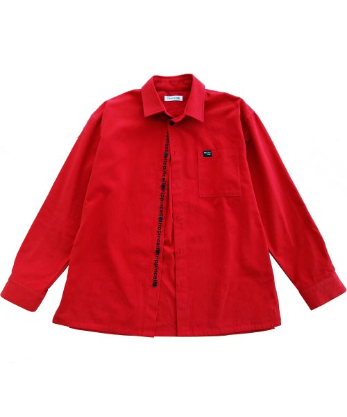 New Player Shirt (red) 프린팅 면 오버핏 긴팔 셔츠 (레드)
