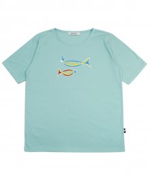 (유니섹스) Grand Casting the Fish Short Sleeve T-shirt (MINT)