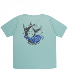 (유니섹스) Waves by Whales Short Sleeve T-shirt (MINT)
