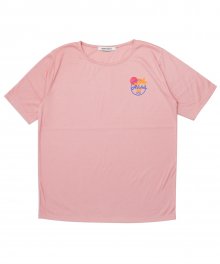 (유니섹스)  Aloha Hawaii Summer Short Sleeve T-shirt (PINK)