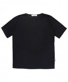 (유니섹스) Basic Color Short Sleeve T-shirt (BLACK)