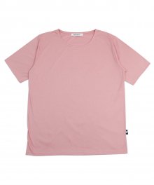 (유니섹스) Basic Color Short Sleeve T-shirt (PINK)