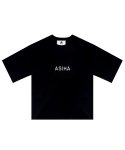 아시하(ASIHA) M [S/S] Taegeuk Banding 1/2 T-shirts Black