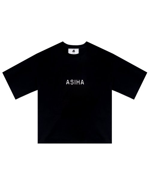 아시하(asiha) M [S/S] Taegeuk Banding 1/2 T-shirts Black