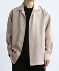 Lin.Satin Work Shirts (Beige)