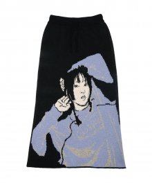 SeeSea Wool Knit Skirt [Black]