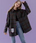 레이디 볼륨(LADY VOLUME) [ 남/여] Overfit vintage check shirt_brown