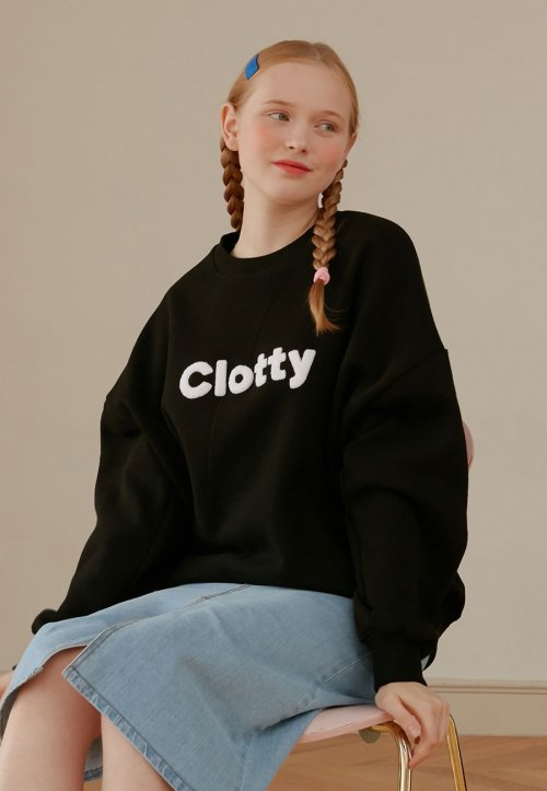클로티(CLOTTY) LOGO SWEAT-SHIRT BLACK(CY1JFFM471A) - 사이즈 & 후기 | 무신사