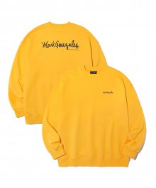 M/G SMALL SIGN LOGO CREWNECK MUSTARD