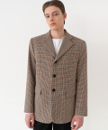 GL 3 Button Jacket - Brown Check