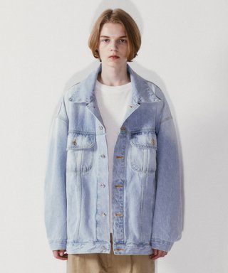 브이투(VTWO) [UNISEX] Overfit light blue denim jacket